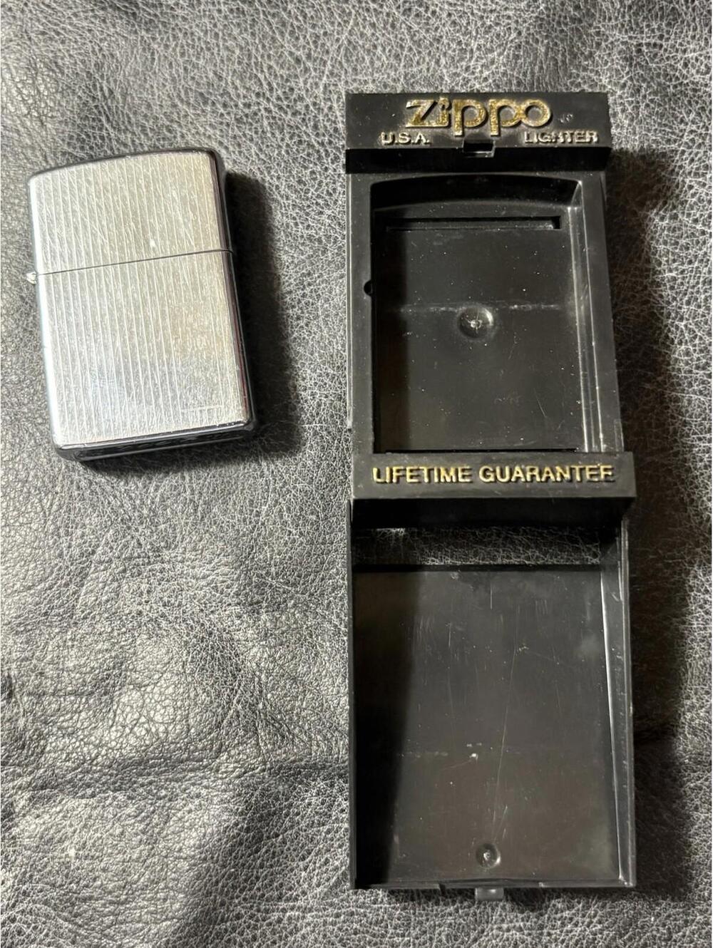 Vintage 1985 Zippo Lighter High Polish Chrome Engine Turned model (ZIP350)